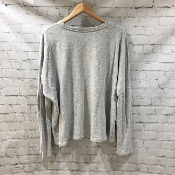 Zara Bell Sleeve Sweatshirt Pullover Gray Size Medium Loungewear - Picture 5 of 9